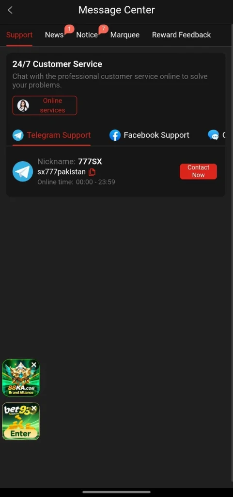 777SX Customer Service