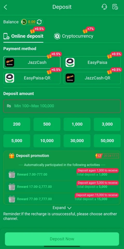 TD777 Deposit System