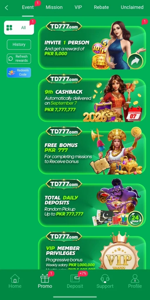 TD777 Promotions